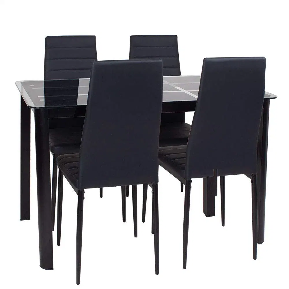 Vente en gros Noir couleur cuisine économie d'espace européen nordique luxe moderne Mobilier Table de salle à manger