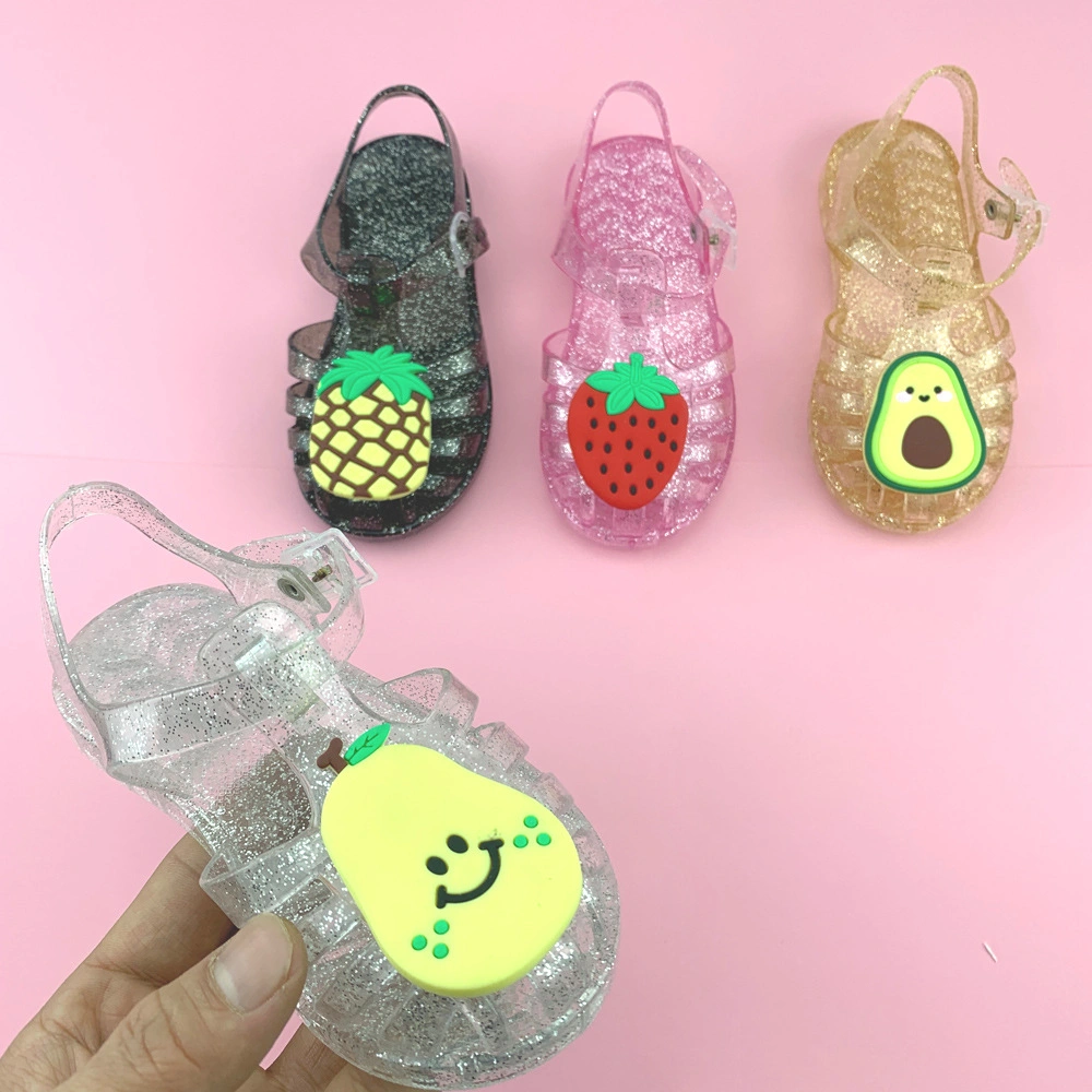 Children Jelly Shoes Kids Fruit Sandal Soft Soles Peep Toe Jelly Shoes for Boys and Girls Baby Beach Shoes