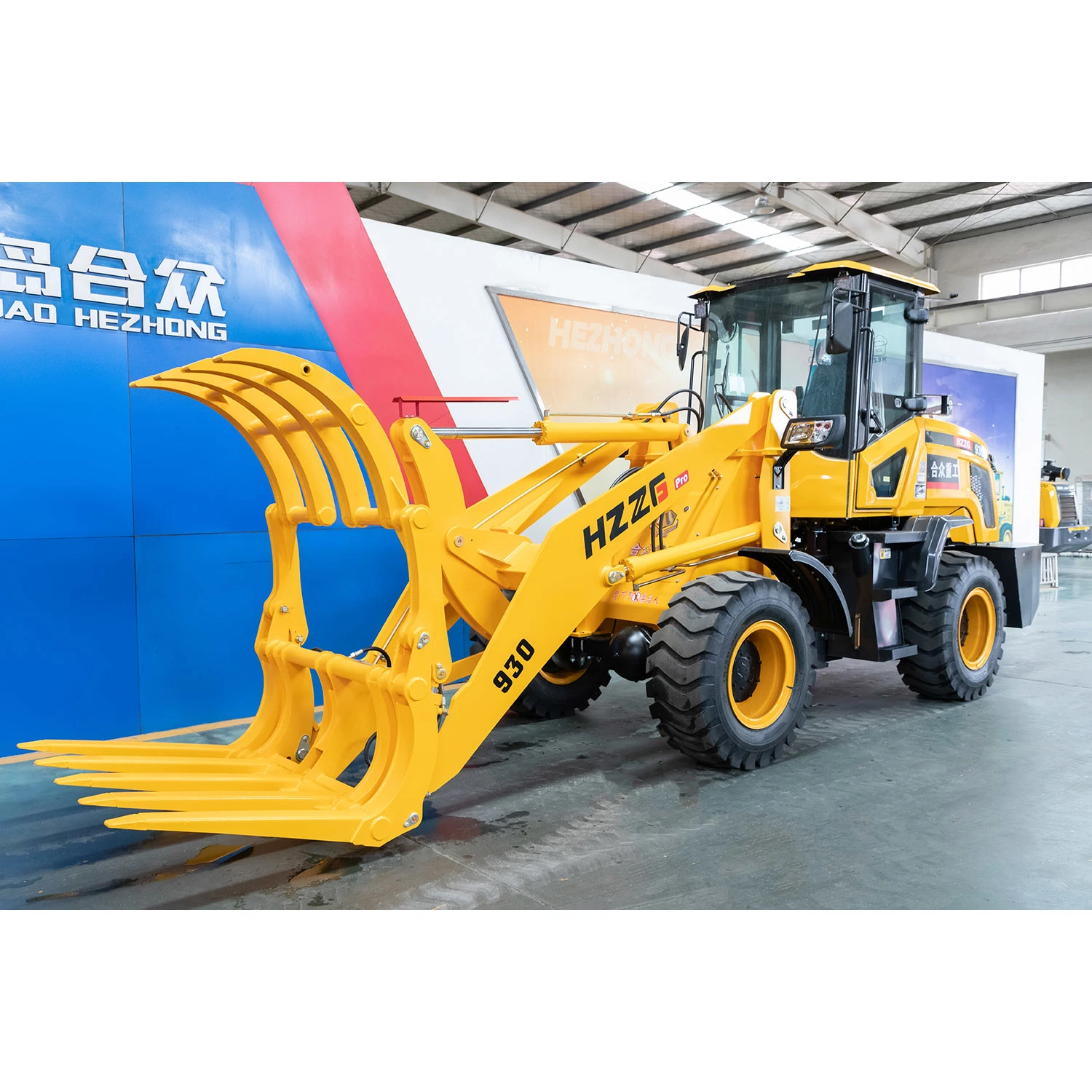 Free-Shipping Road Wheel Loader Container Fork Grab Bucket Front Loaders Construction Equipment Backhoe Loader