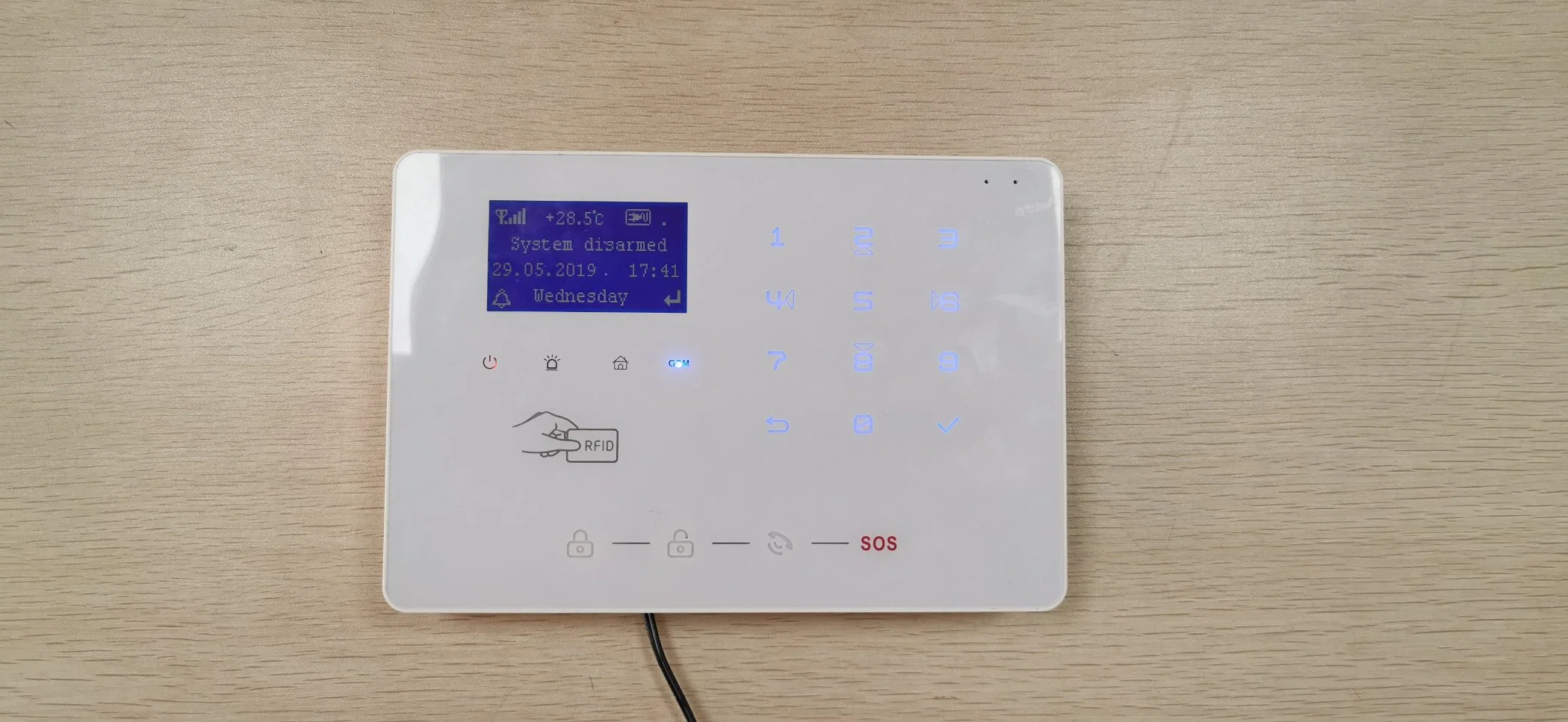 Mais de 6 idiomas para comutar o alarme antirroubo do painel Detector PIR sistema de alarme WiFi de 433 MHz para alarme de segurança doméstica Sem fios