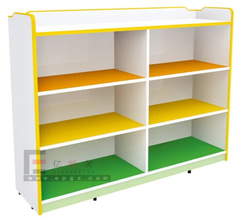 Colorful Wooden Kids Book Storage Display Cabinet Children Bookshelf