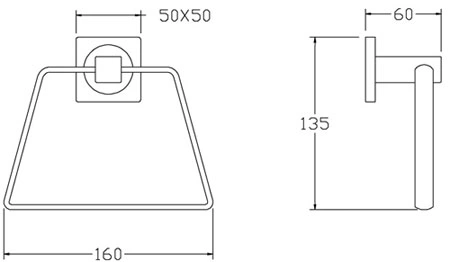 Ax22-200 Stainless Steel Towel Ring for Bathroom Accessories