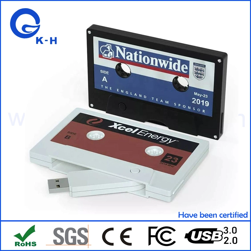 Wholesale Cassette Tape USB Flash Disk 2.0 3.0 Plastic Memory Stick