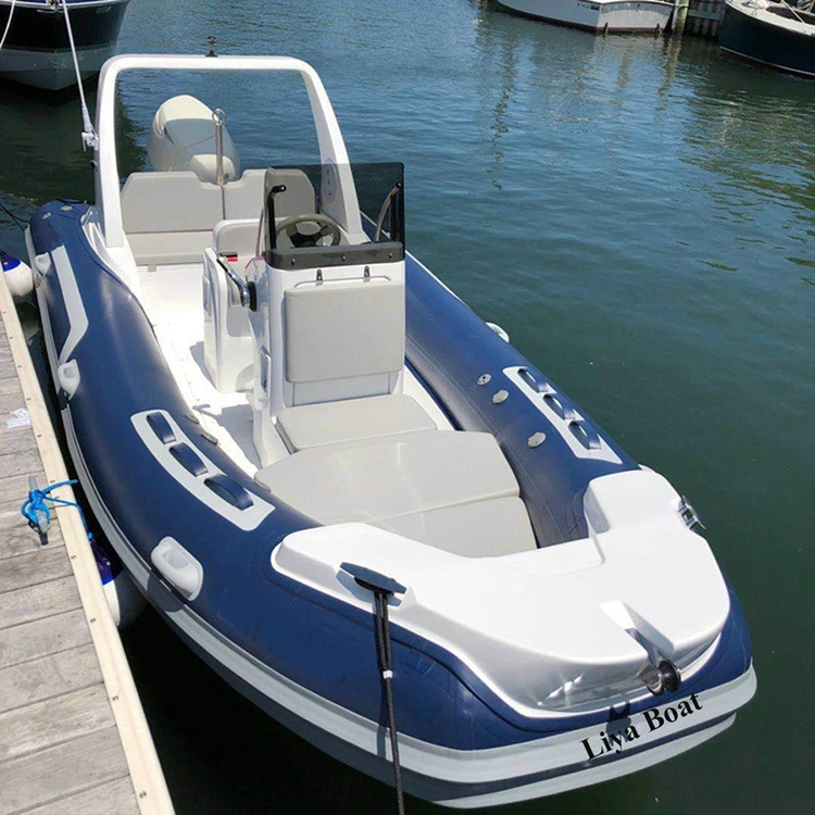 Liya 17FT Motor Rib Boat rígido Hull Hypalon Boat para Venta