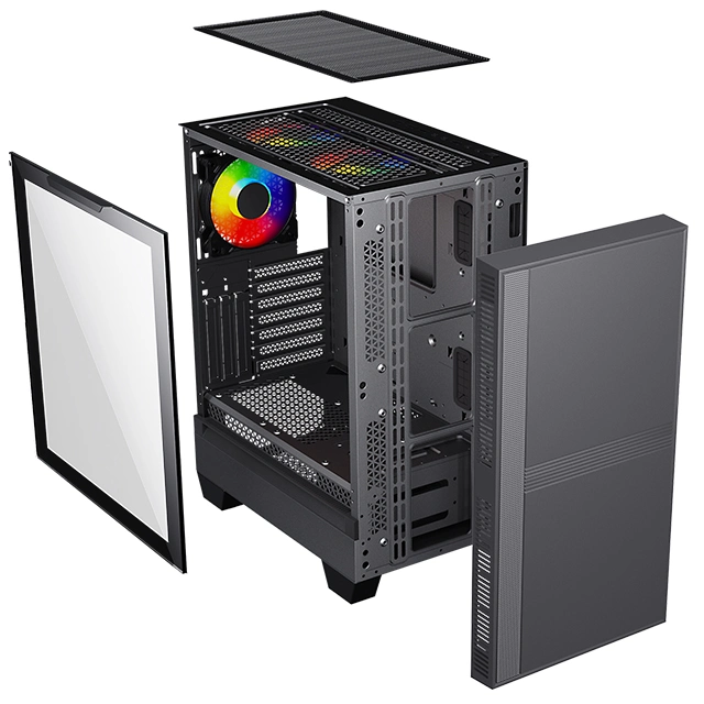 Hot Selling Cheapest Eatx Gaming Computer Case OEM ODM Desktop Tower Case PC ATX Computer Gaming Case