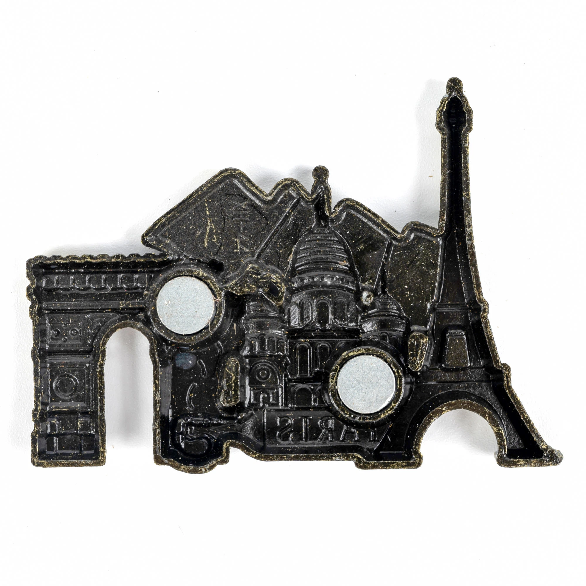 3D Tower Model Building Metal Frigorification Autocolantes magnéticos French Paris Autocolante decorativo para frigorífico