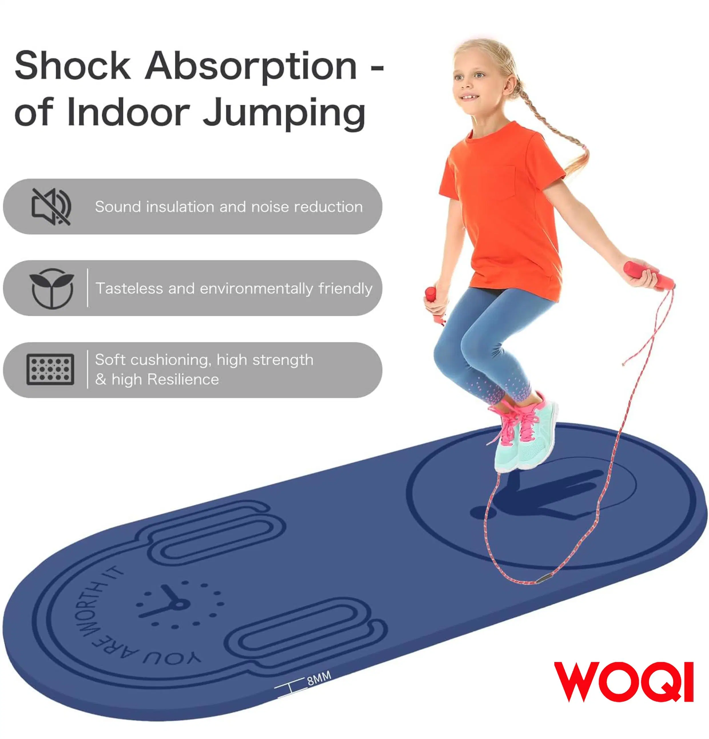 Woqi Shock Absorption Double-Sided Anti Slip Yoga Jump Rope Pad