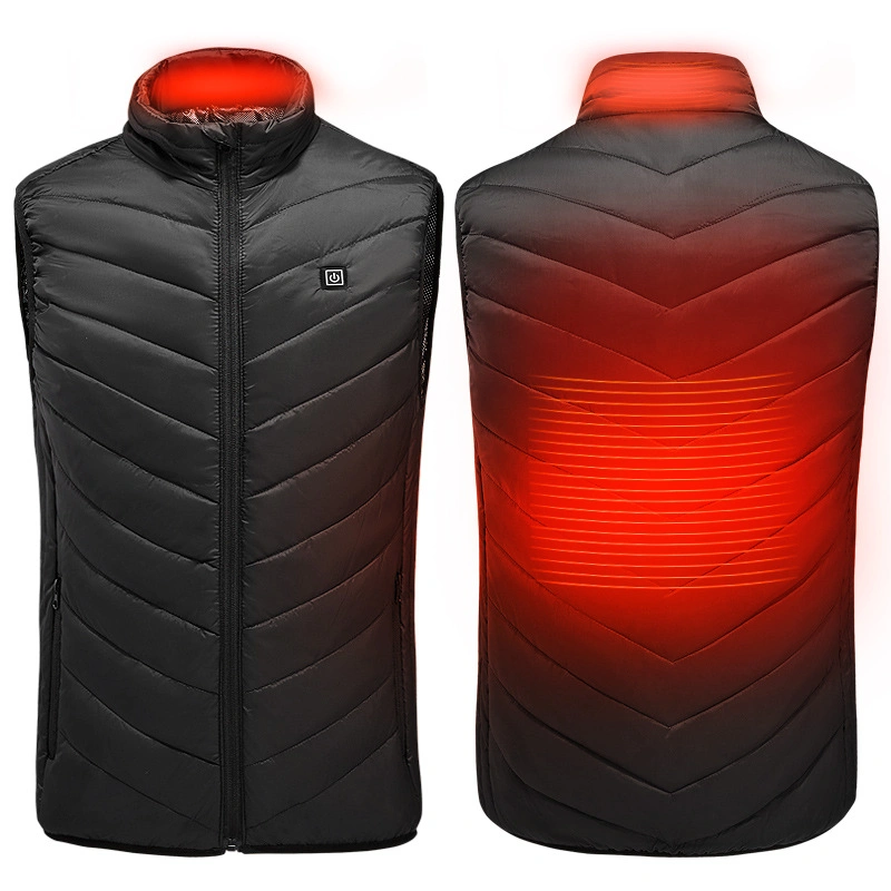 Places Heated Vest Men Women USB Heated Jacket Heating Vest Thermal Clothing Hunting Vest Winter Heating Jacket Blacks-6XL