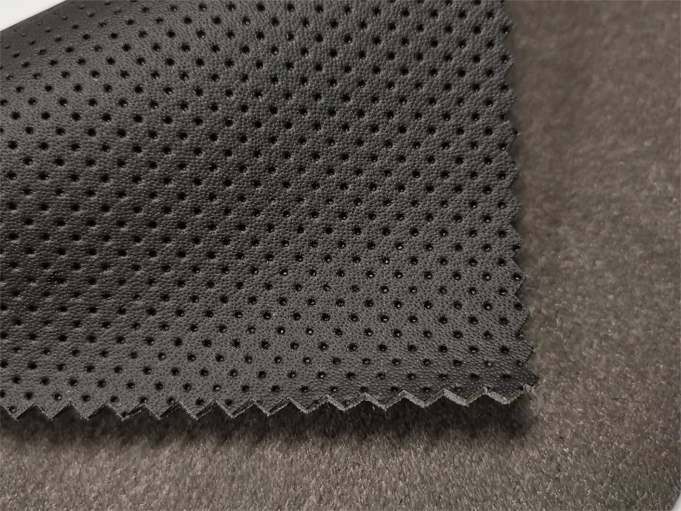 Printed Fiber Automotive Huafon High quality/High cost performance Fire Resistant Perforated Synthetic Leather