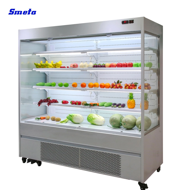 Transparent Blind Plugin Open Chiller Food Cooling Display 460L