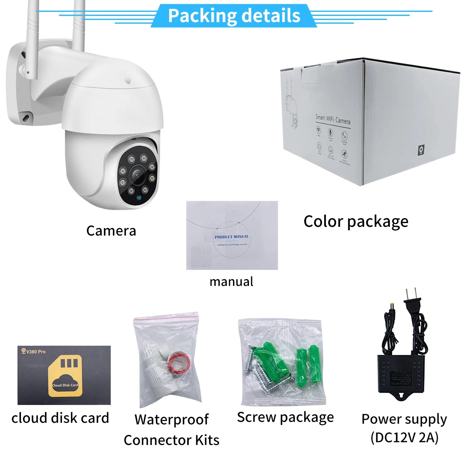 360 Pan Tilt 3MP/5MP Outdoor Home Security Camera WiFi IP Dome Cam in Stock for Wholesale/Supplier From CCTV Supplier