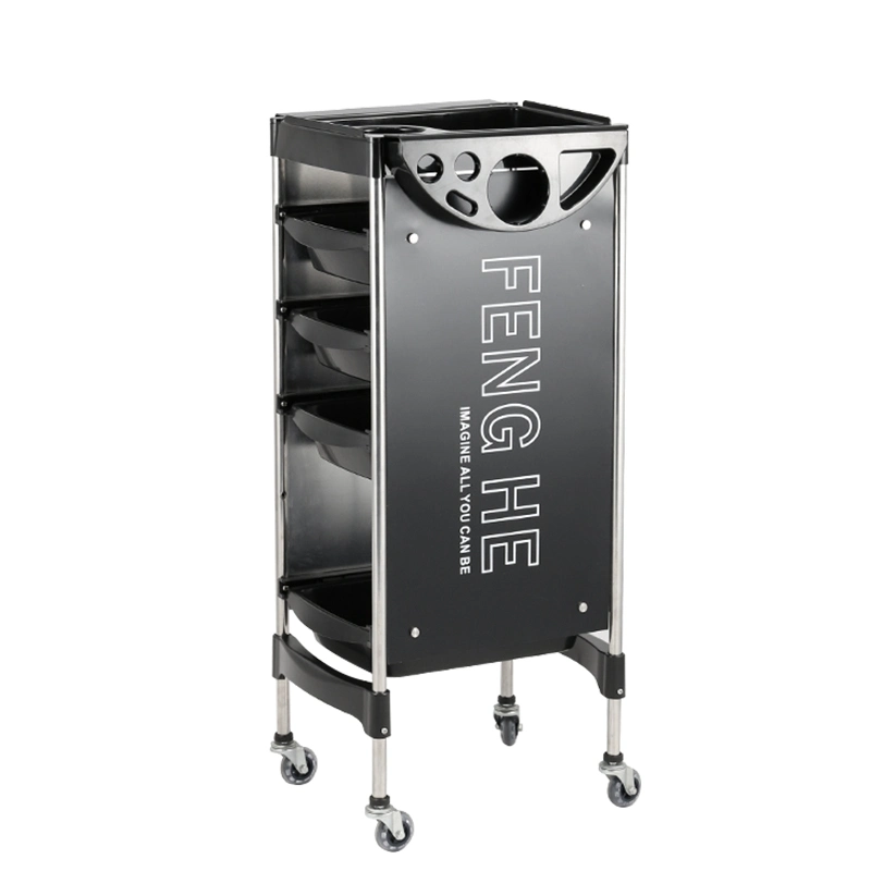 Salon Trolley Rolling Wheels Salon Tray Hair Salon Service Instrument Trolley Stand with 4 Casters Hair Cart