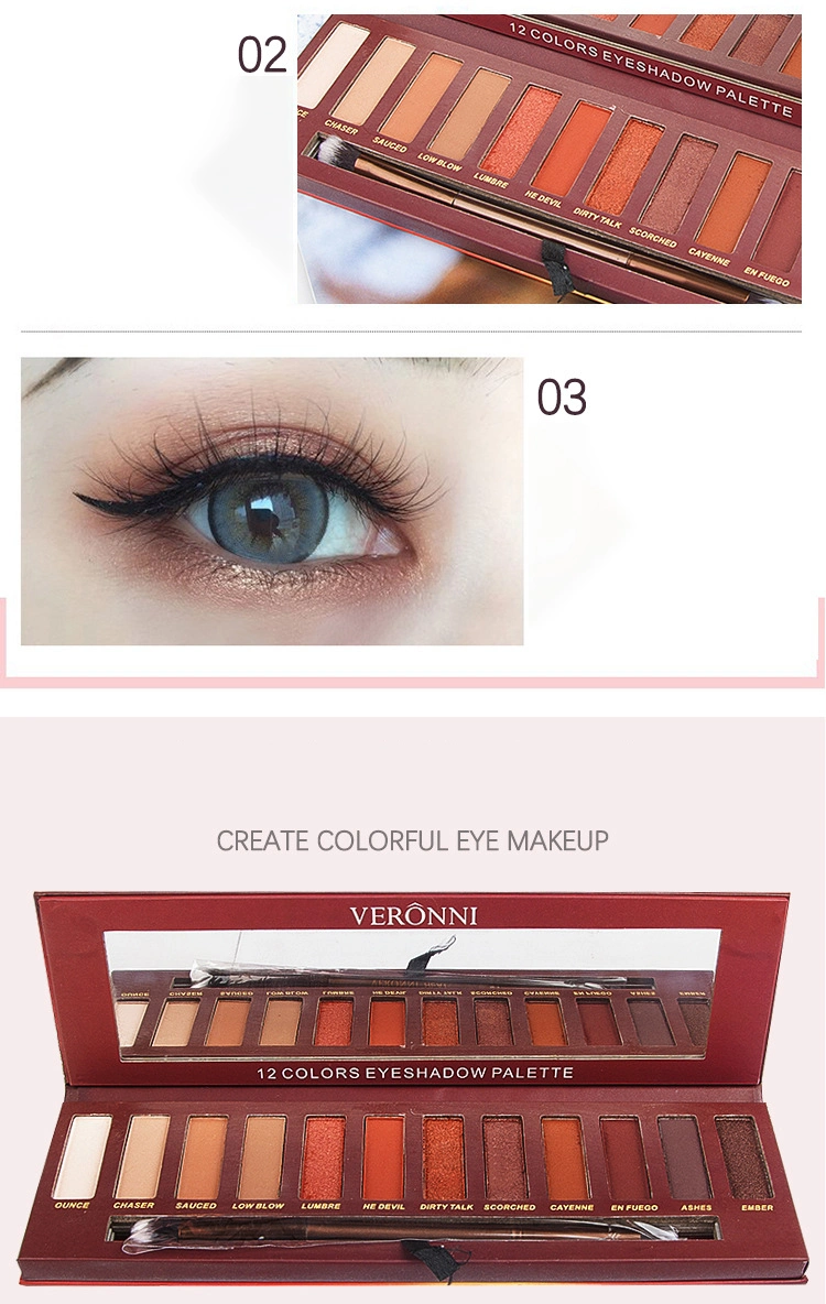 12 Color Eyeshadow Palette Nk Heat Decay City Flame Eyeshadow Palette European and American Makeup