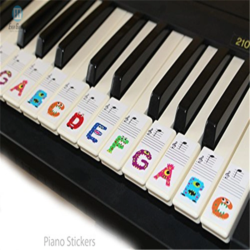 Claro Piano pegatinas personalizadas con la instrucción