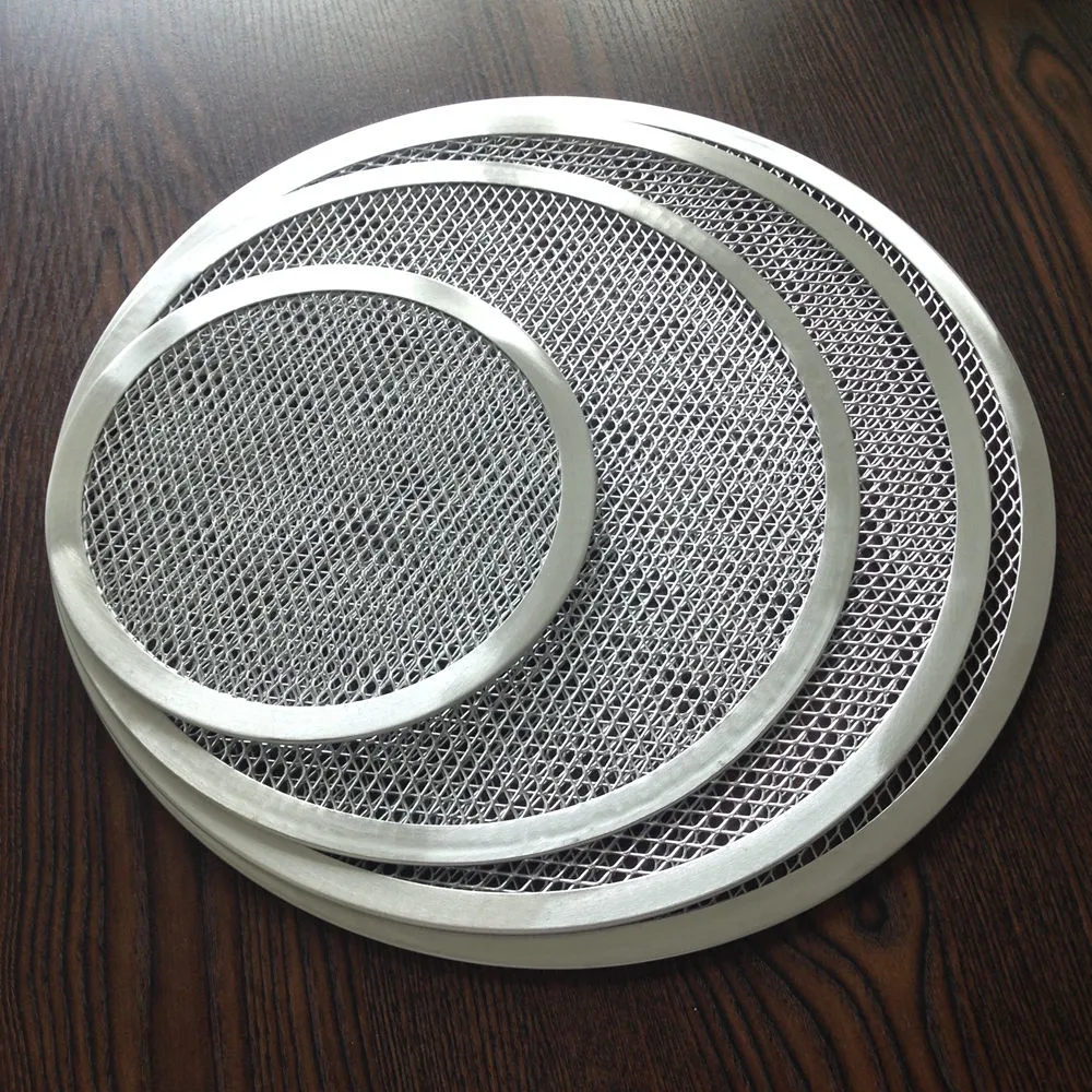 Expanded Metal Pizza Pan Pizza Screen Restaurant Baking Pan Aluminum