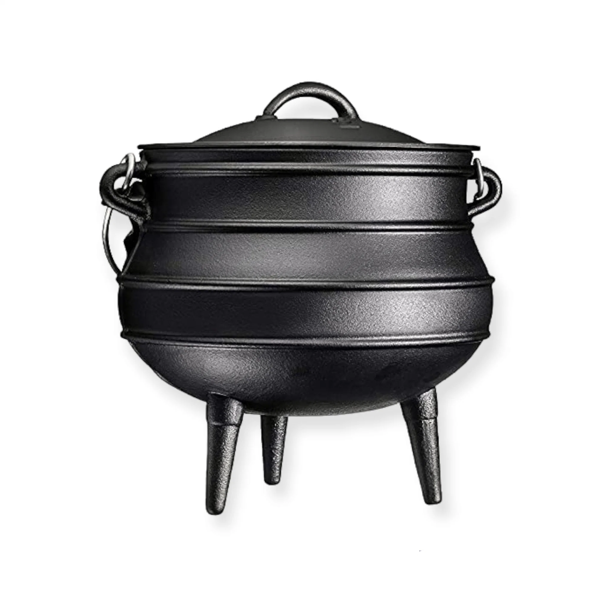 Robuster Kleiner Dreibeiniger Gusseiserner Potjie-Topf-Kessel Topf Gusseisen Kochtopf für draußen und Camping