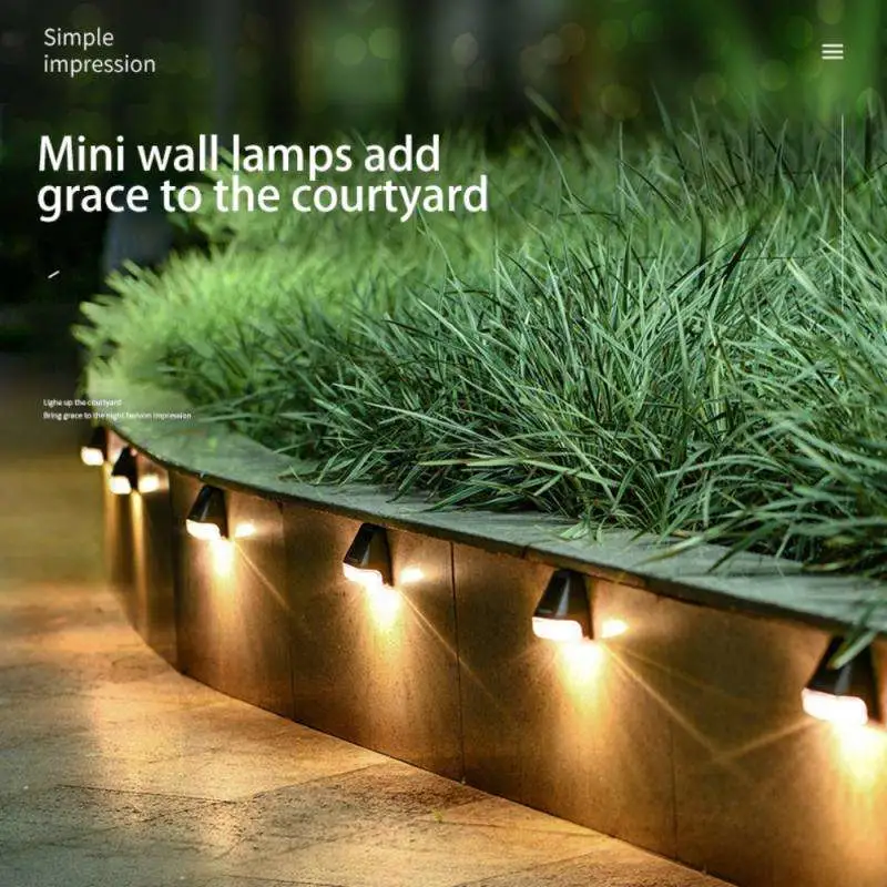 Solar Lights Outdoor Wasserdichte LED Solar Power Garten Licht Patio Treppendeck Gartendekoration Außenzaun Solar Licht