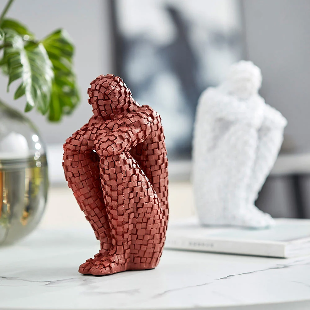 Modern Thinking Human Figurines Abstract Statues Office Desk Decor Accessories