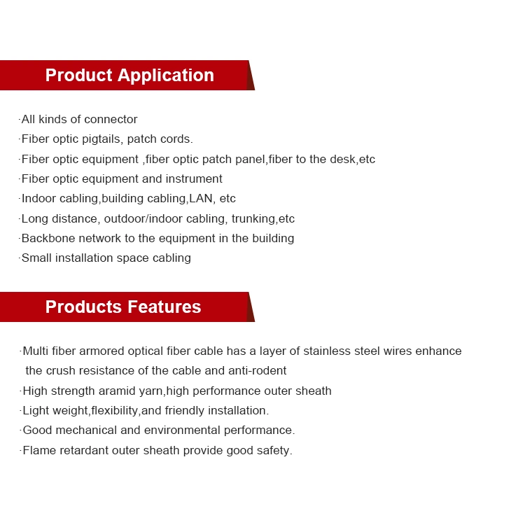 High Speed Indoor Simplex Armored Indoor Multi Core Fiber Gjsfjbv