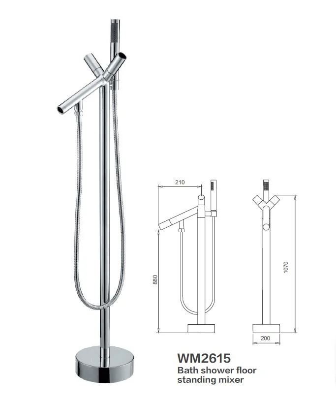 Mezclador de ducha Suelo Woma Grifo de alta para la bañera (WM2615)