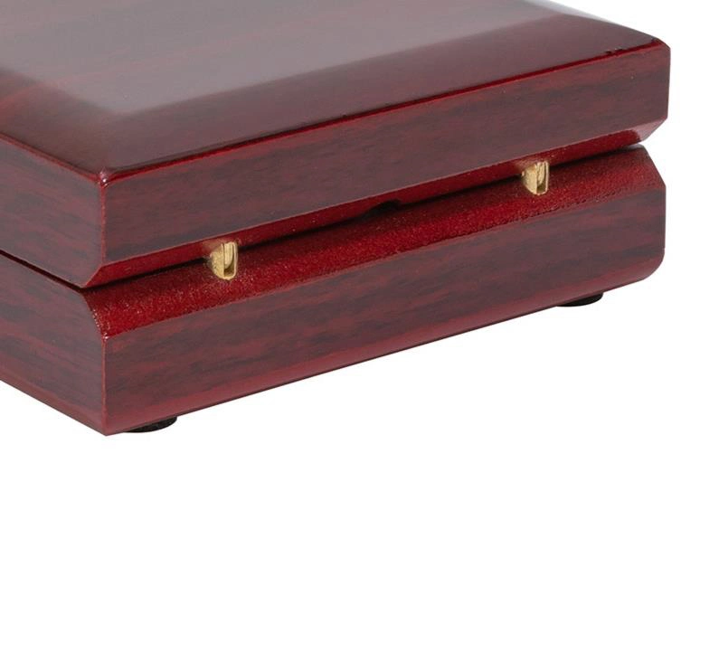 Red Oak Grain LED Light Fine Workmanship Paint Wooden Jewelry Box Spot Goods Custom Logo Good Quality Fashion Jewelry LED Light Packing Box Wooden Packaging Box