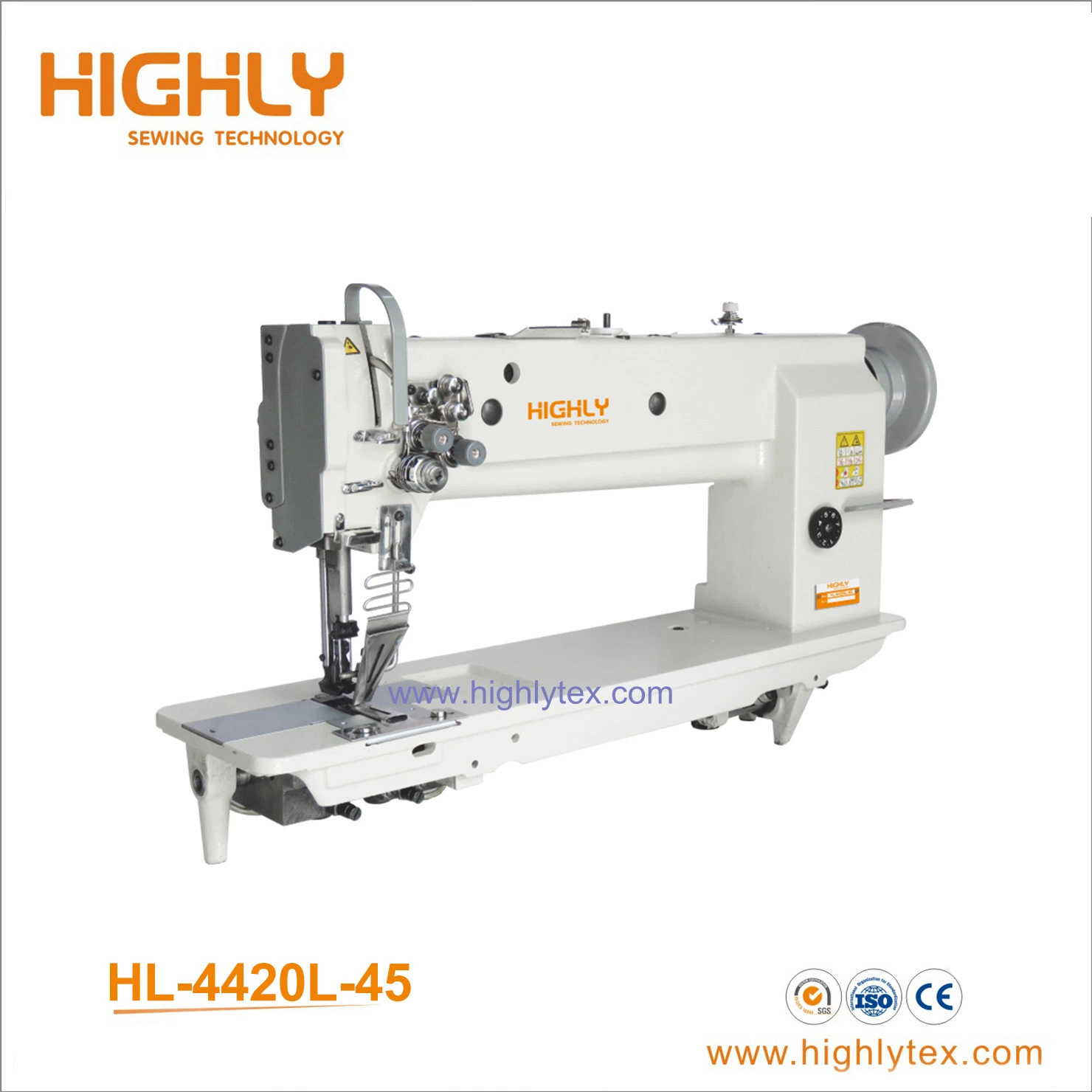 Long Arm Double Needle Flat Bed Heavy Duty Sewing Machine