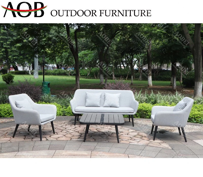 Modern Chinese Garden Outdoor Resort Home Hotel Villa Patio Fabric Conjunto Leisure Lounge Sofa Furnitur
