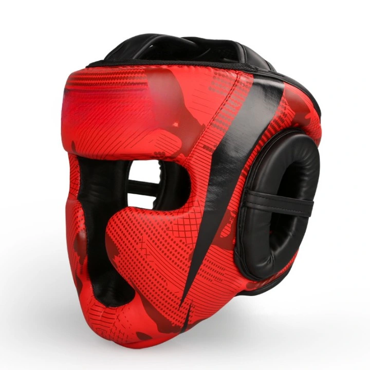 Mayorista/Proveedor de fábrica Sanda personalizado PU Taekwondo Gimnasio de Boxeo casco protector de cabeza de equipo de formación