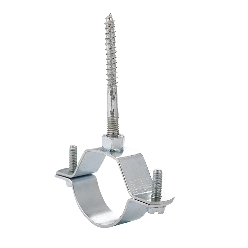 M8 Heavy Duty Pipe Clip with Screw Carbon Steel Zinc Plated