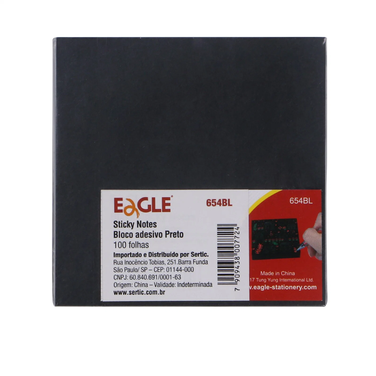 Eagle Hot Venta Sticky Nota Oficina de escritorio Negro Sticky Notas Nota adhesiva para suministros de oficina