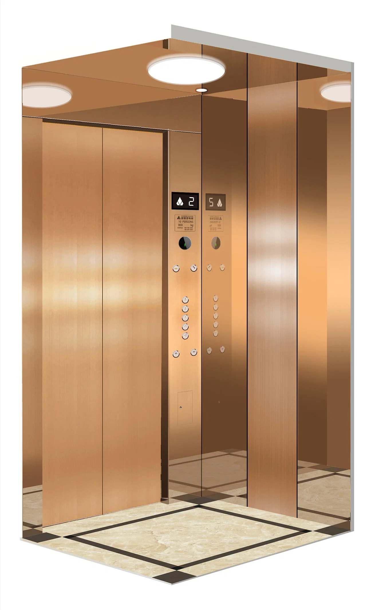 Edunburgh Mirror Etching Home Elevator for Building and Home, Safety, Delicate Decoration