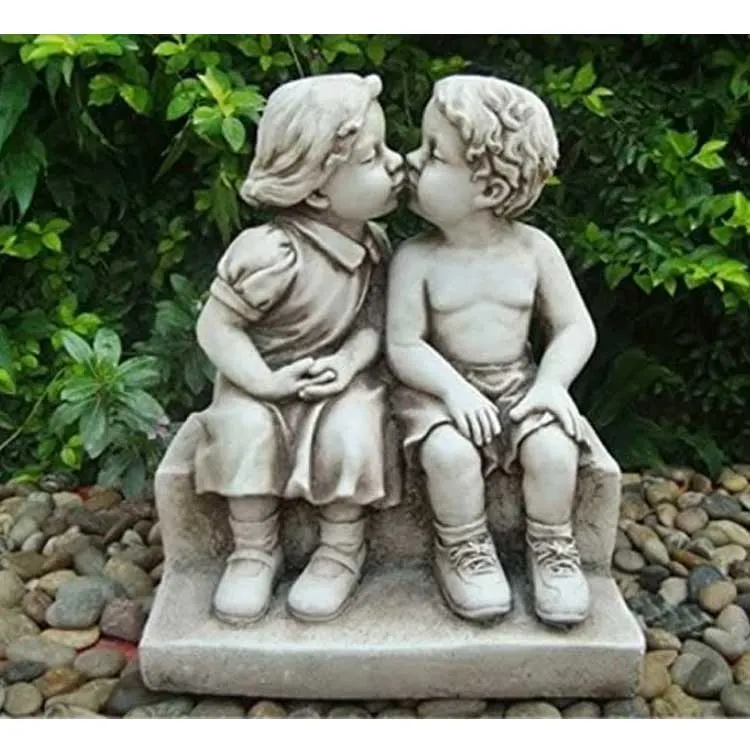 Tamaño de vida personalizado niños en banco esculturas esculturas tallas de piedra y. Esculturas de niños