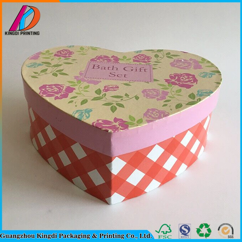 Luxury Heart Shape Candy Packaging Paper Gift Box for Wedding