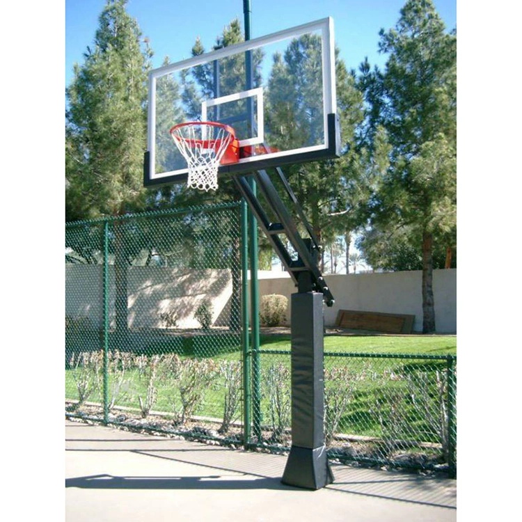 72 Inch in Ground Basketball Hoop Adjustable Basketball Stand with Floor/Court/Fence