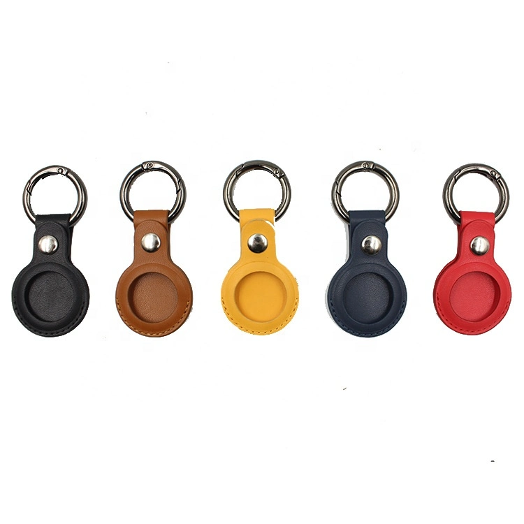 Airtags Accessories PU Leather Suitable for Apple Airtag Leather Keychain Airtags Location Tracker Protective Cover