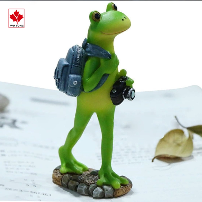 Standing Frog Statue Miniature Frog Figurine Resin Frog Figurines Frog Collectible Figurine