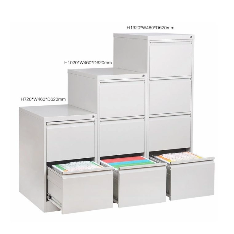 4 Drawer Steel Filing Cabinet with Central Locking Mechanism for A4/FC Size Folders Office Metal File Drawer Cabinet Furniture