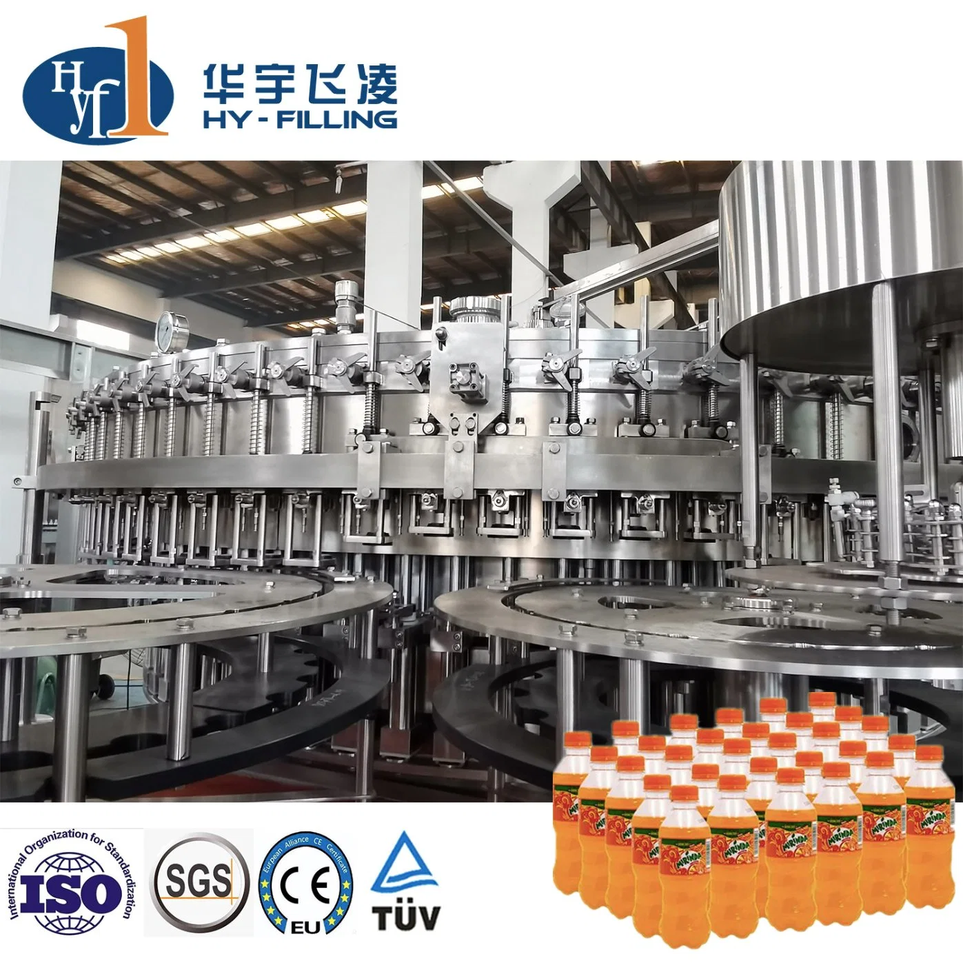 6000bph Pet Plastic Bottle 3 in 1 Rinsing Filling Capping Machine for Carbonated Soft Drink CSD Liquid Production Line