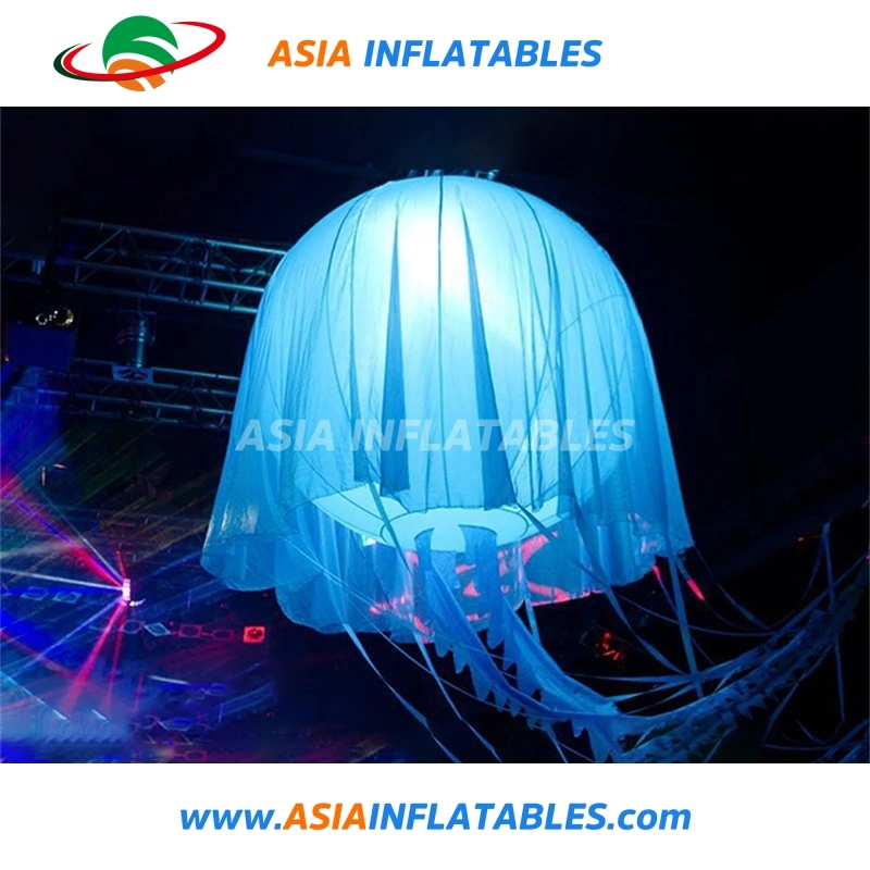 Wholesale/Supplier 2m Ighted Linflatable Jellyfish, Oxford Cloth Hang Inflatable LED Jellyfish Balloon for Festivals