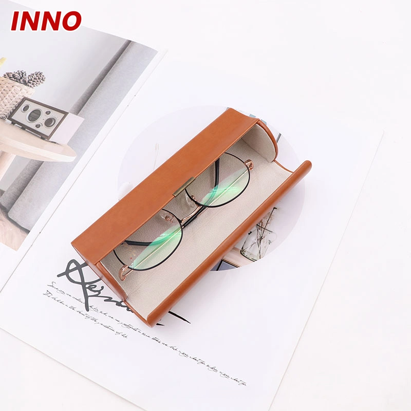 Inno-0176 Glasses Box PU Leather Hard Case for Reading Optical Frame, Custom Logo, Eco-Friendly