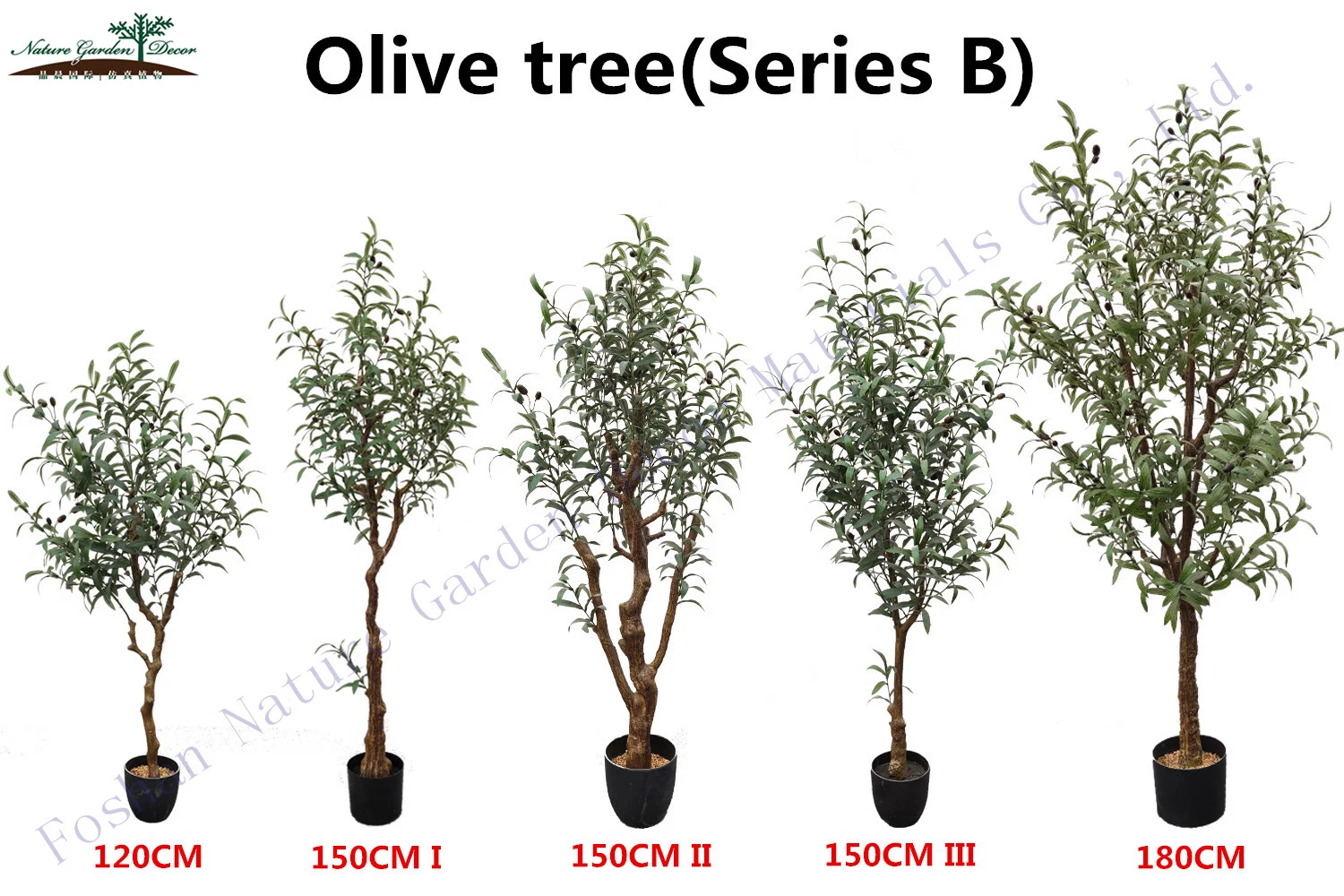 Indoor Erevgreen Decoration Wood Branch Plastic Faux Plant Artificial Olive Tree