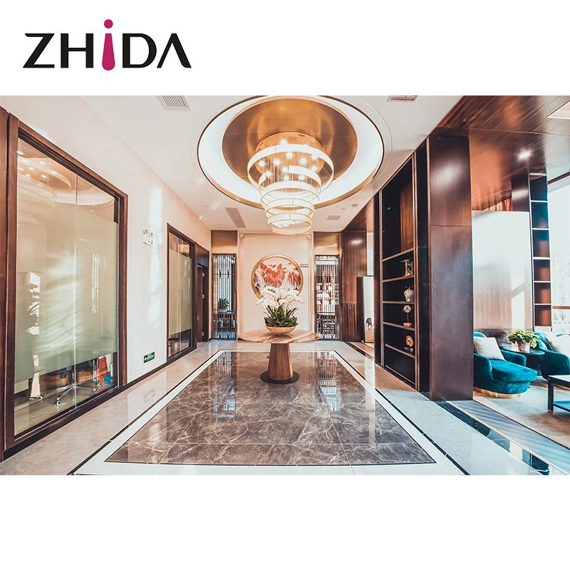 Zhida Luxury Design 5 Star Hotel Furniture Lobby Public Area Table and Chair Set Restaurant Furniture Dining Room Table Restaurant Chair