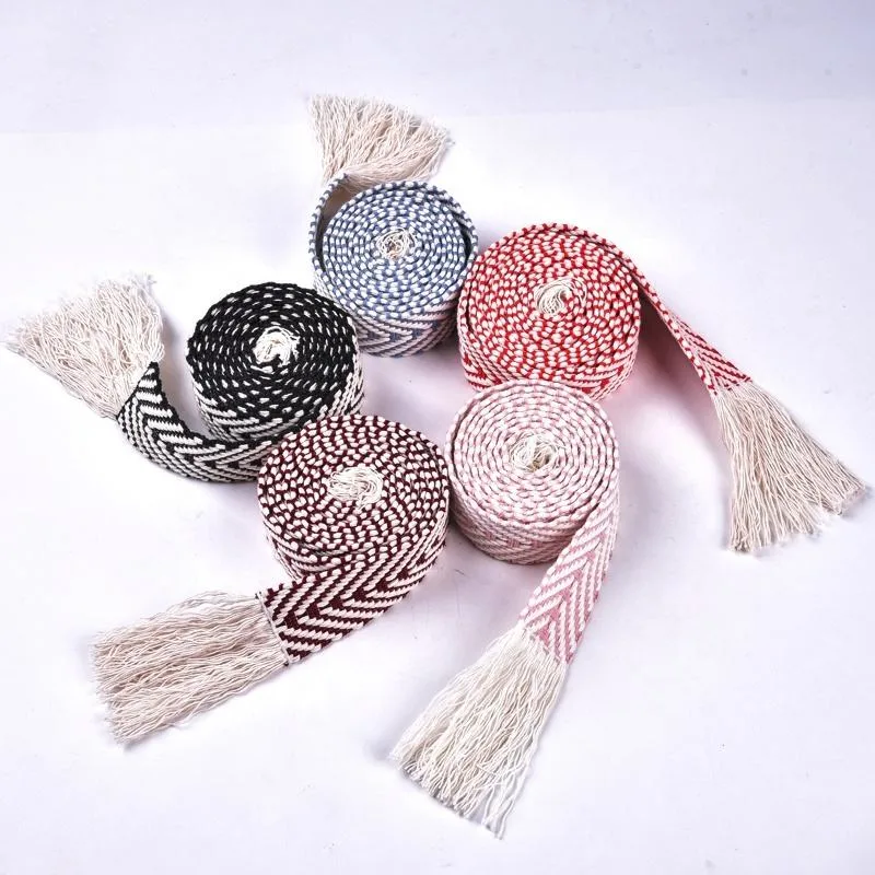 Woven Braided Multi-Colored Fishbone Webbing Ribbon Straps for Pants Shoes and Bags Customized Printing