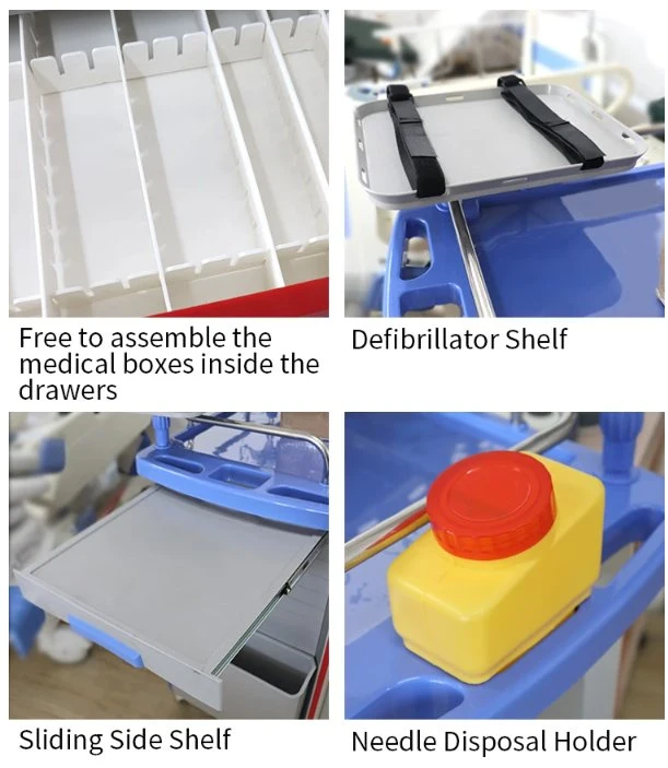 Kunststoffmöbel Medical Trolley Wagen für Krankenhaus Großhandel/Lieferant Krankenhaus Trolley