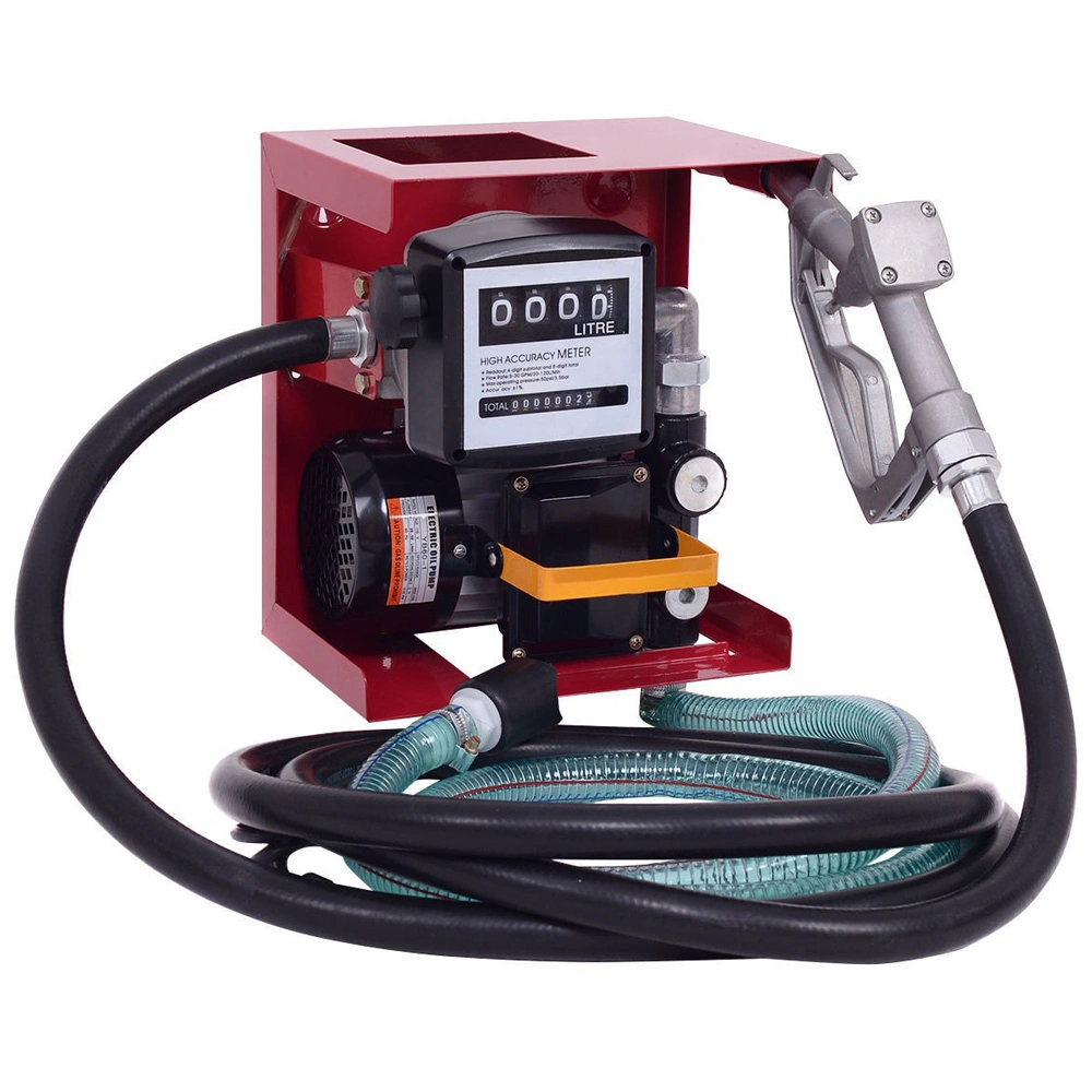 Mini Fuel Dispenser AC 230V Wall-Mounted Electric Diesel Fuel Oil Dispensing Transfer Pump Kit Manual Fuel Nozzle Hose Meter - Fuel Dispenser