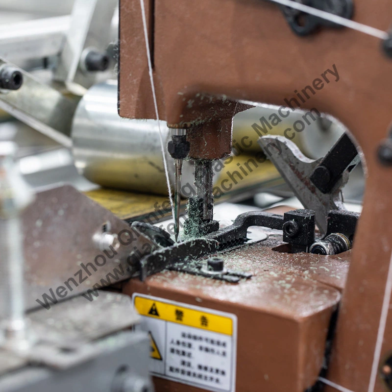 PE automático de la película de la camisa la inserción de tijera de corte/cortador/máquina de coser costuras/PP saco la bolsa de tejido de la línea de producción haciendo