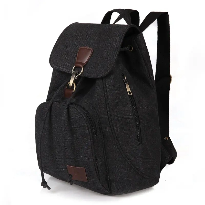 Canvas Female Vintage Pure Cotton Travel Fashion Drawstring School Bags