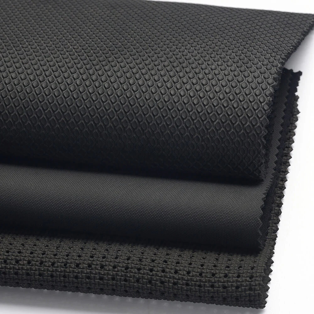 Rutschfestes Sharkskin 3mm Schwarzes Nylon-Gewebe geprägter Cr-Schaum Neopren-Material