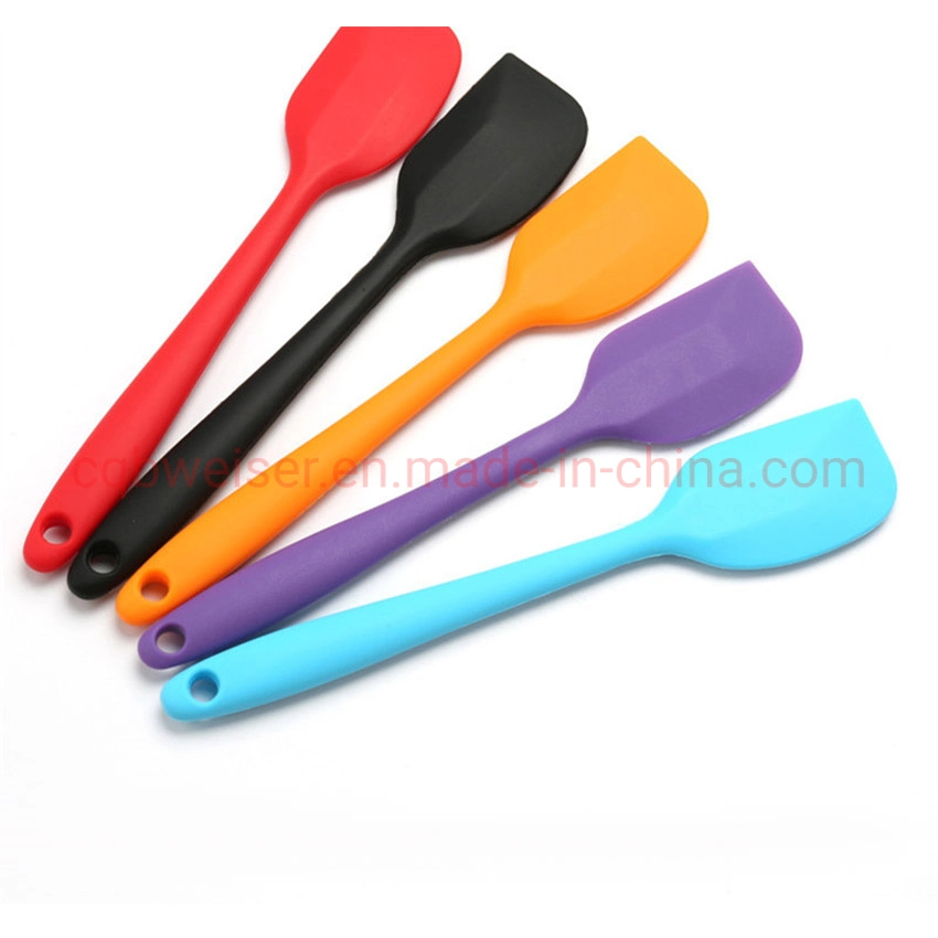Herramientas para hornear espátula de colores cuchara de pala con utensilio de silicona resistente al calor