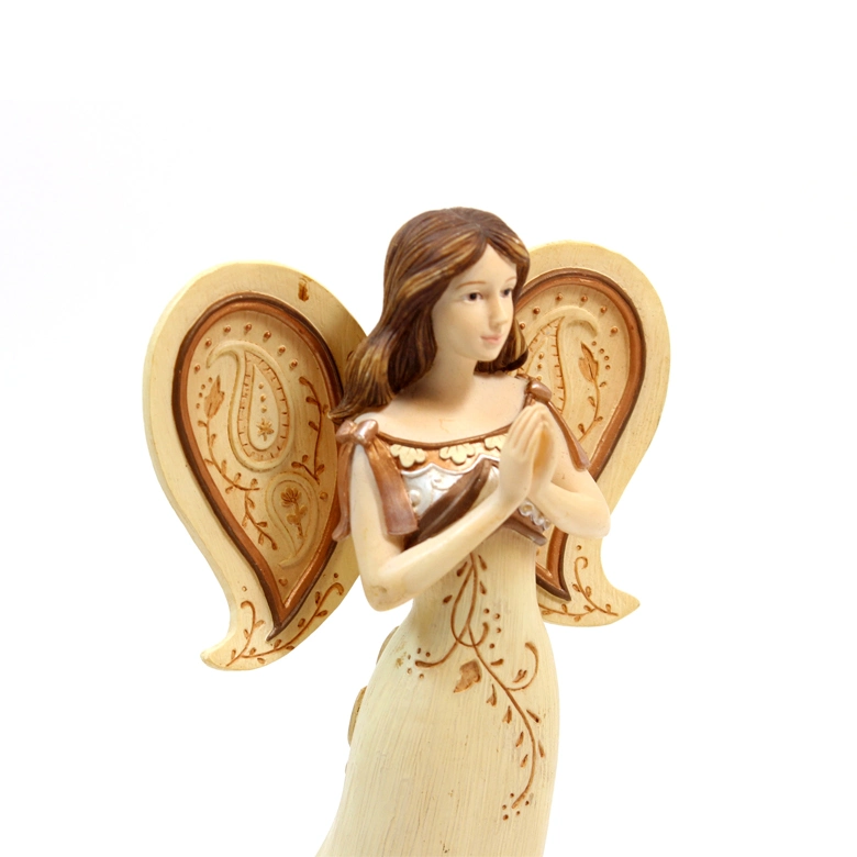 Indoor Religious Decoration Angel Figurine Little Resin Angel Statue